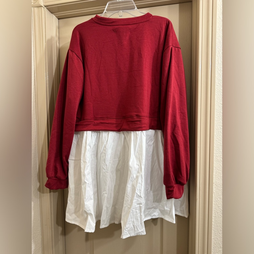 NWT Simply Southern Red 'Merry' Sweatshirt Dress - Picture 9 of 10
